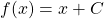 f(x)=x+C